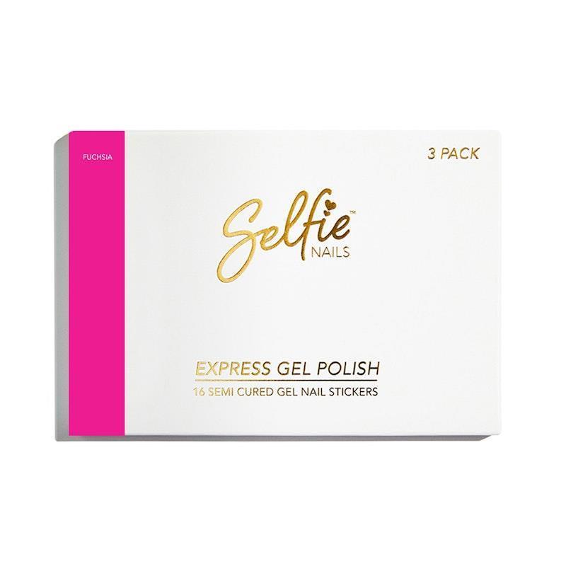 Load image into Gallery viewer, Selfie Nails Express Gel Polish Fuchsia 3 Pack

