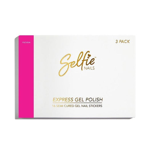 Selfie Nails Express Gel Polish Fuchsia 3 Pack