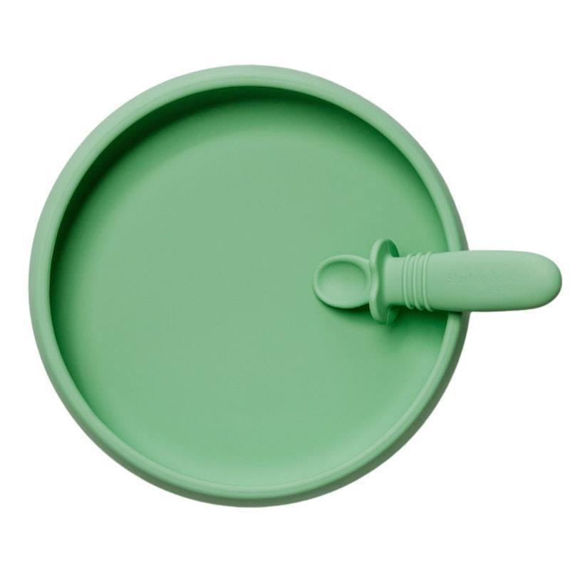 Load image into Gallery viewer, Starting Solids Australia Suckie Scoop Plate Mint Crisp
