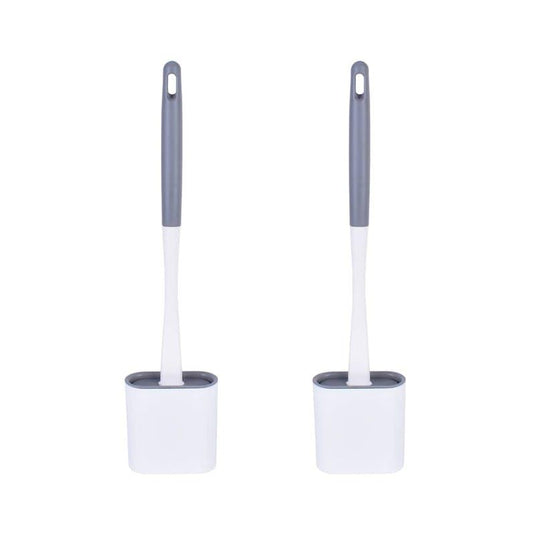 Clevinger Flexible Silicone Toilet Brush & Holder 2Pack