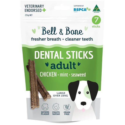 Bell & Bone Chicken, Mint & Seaweed Dental Sticks Large