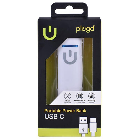 PLUGD 2000mAh Portable Power Bank 1Unit