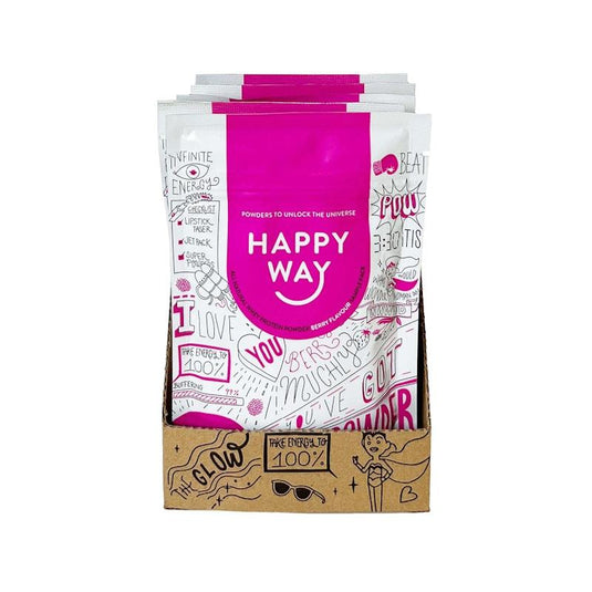 Happy Way I Love You Berry Much Whey Protein Powder Travel Packs 6x60g