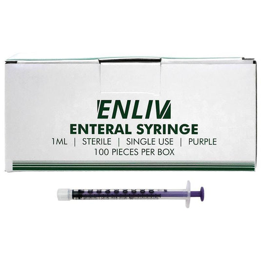 Enliv Enteral Syringe Sterile 1mL 100 Pieces/Box