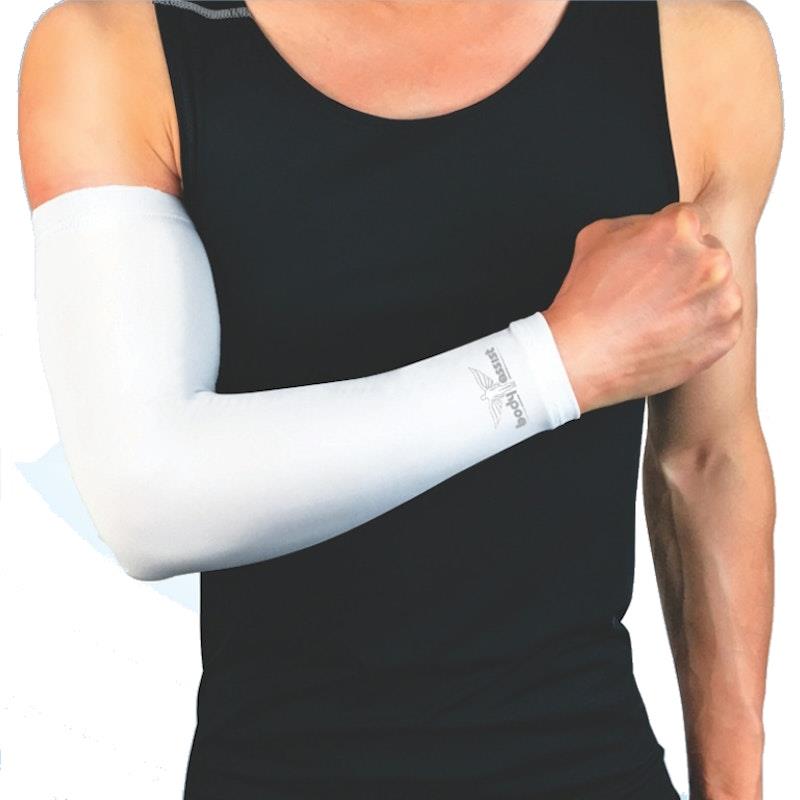 Load image into Gallery viewer, BodyAssist Compression Arm Sleeve White LARGE (2 PACK) Bundle
