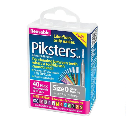 Piksters Interdental Brushes Grey Size 0 40pk