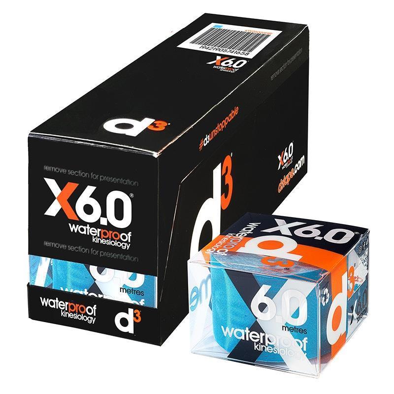 Load image into Gallery viewer, d3 Xtreme Kinesiology Tape Electric Blue Box of 6 Rolls
