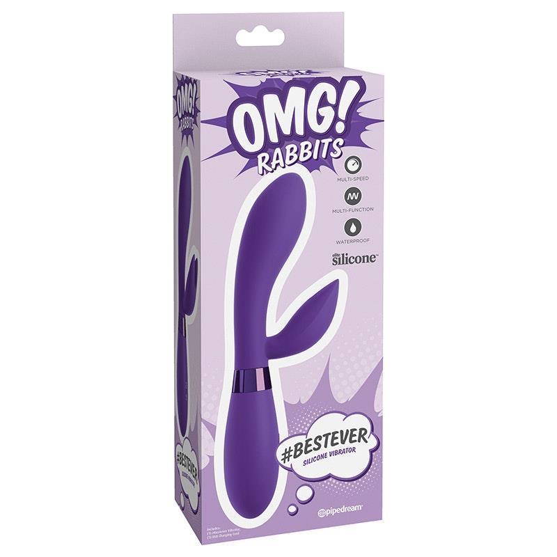 Load image into Gallery viewer, Pipedream OMG Rabbits Bestever Silicone Vibrator Purple

