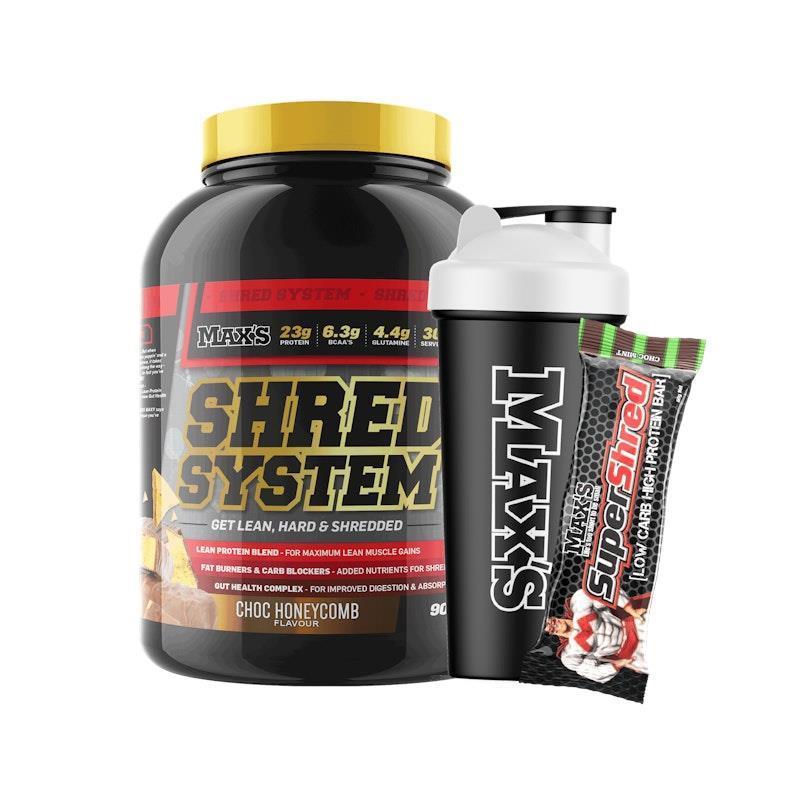 Load image into Gallery viewer, MAX'S Shred System Starter 900g - Choc Honeycomb Bundle
