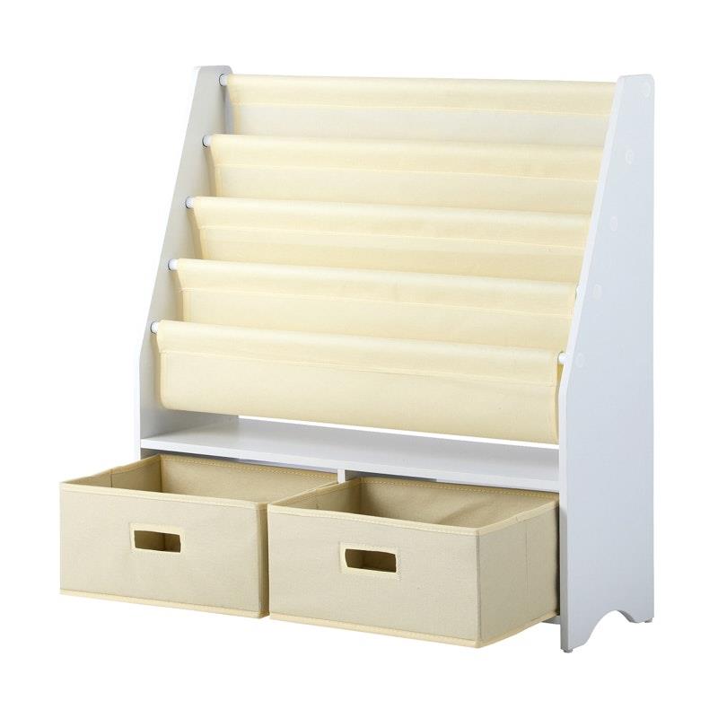Load image into Gallery viewer, Oikiture Kids Bookshelf Bookcase Children Toys Storage Shelf Rack DIY Organiser Beige
