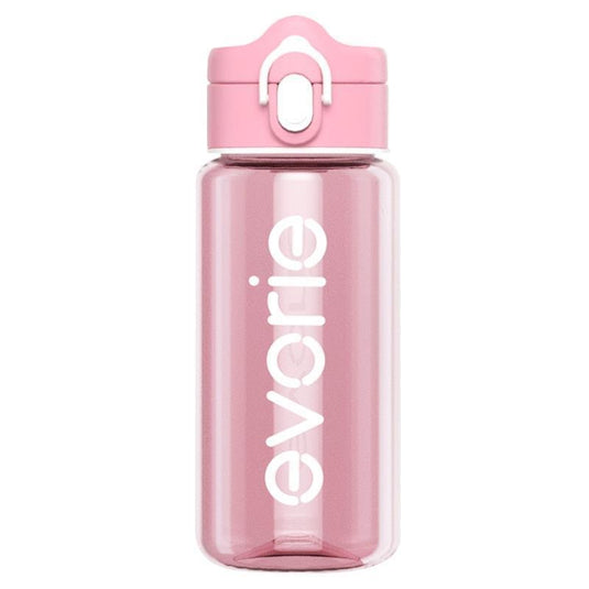 Evorie Tritan Kids Drinking Spout Water Bottle 380mL, Classic Pink 1Unit