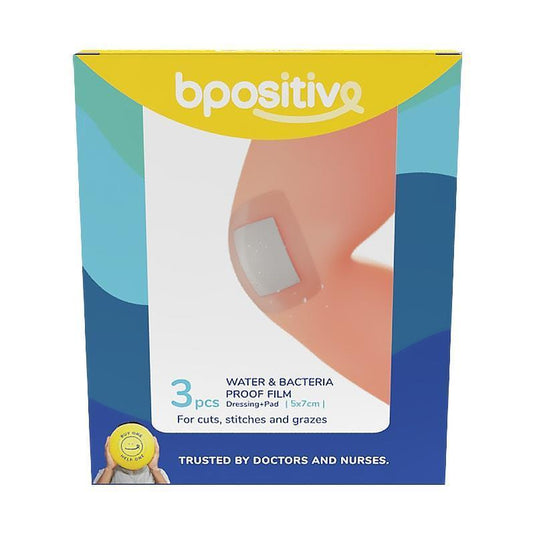 bpositive Water & Bacteria-Proof Dressing Pad 5x7cm 2Pack