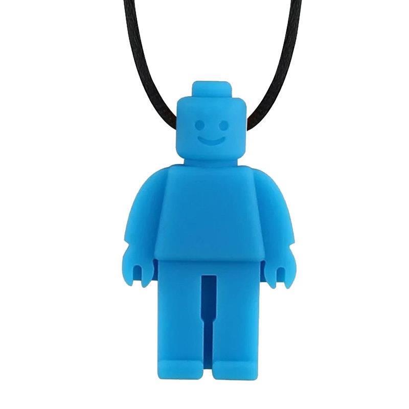 Load image into Gallery viewer, Sensory Safari Sensory Necklace Block Man Blue
