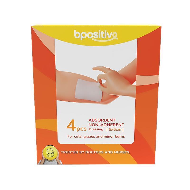Load image into Gallery viewer, bpositive Absorbent Non-Adherent Dressing 5x5cm 2Pack

