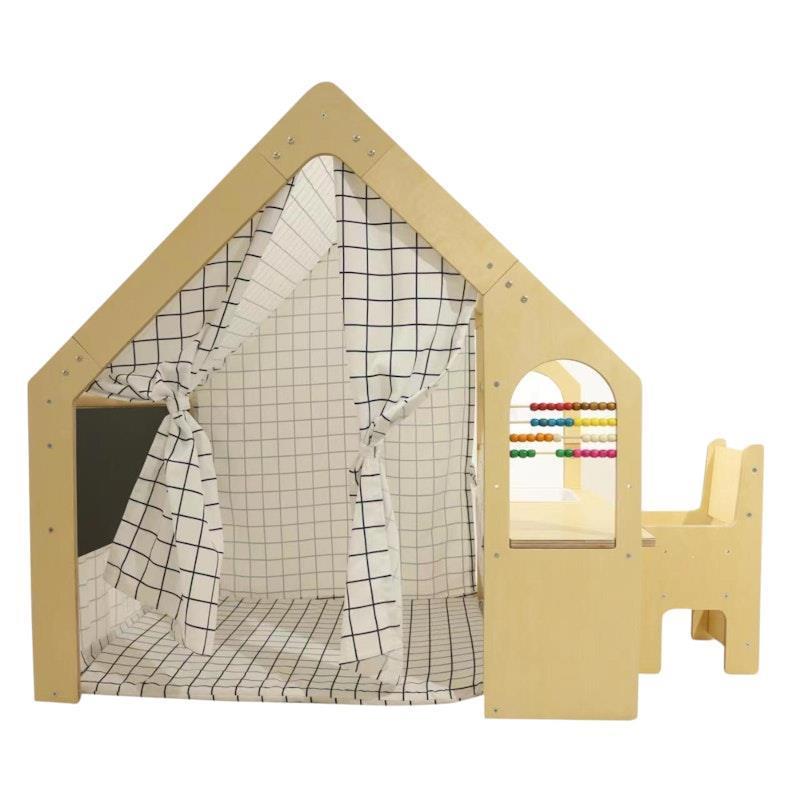 Load image into Gallery viewer, Riababy Wooden Cubby House Monochrome
