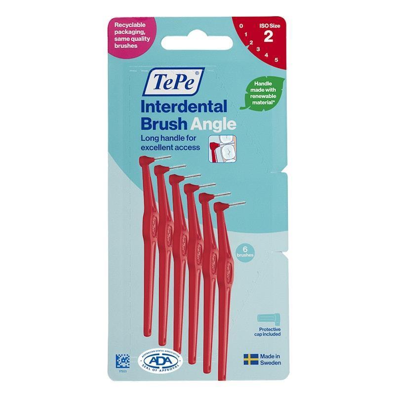 Load image into Gallery viewer, TePe® Interdental Brushes - Angle™ Red-Size 2
