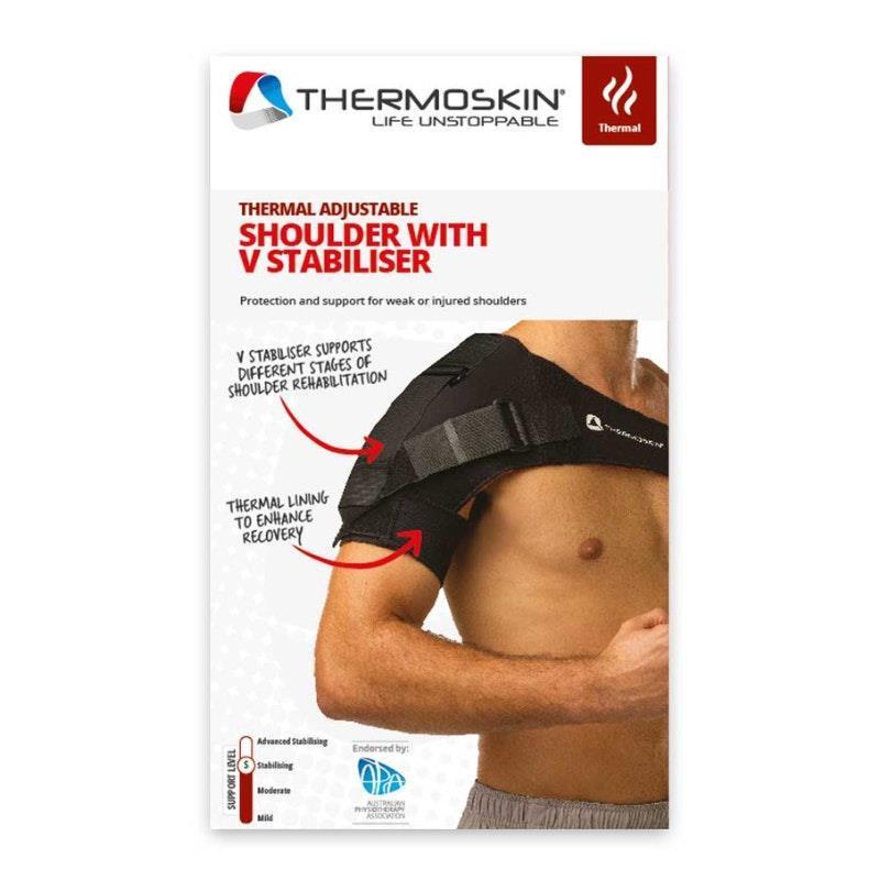 Load image into Gallery viewer, Thermoskin Adjustable Shoulder with V Stabiliser 1Unit
