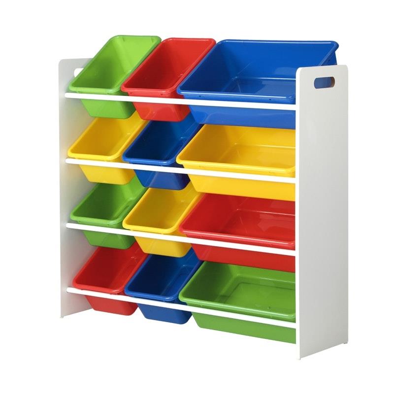 Load image into Gallery viewer, Oikiture Kids Toy Box Organiser 12 Bins Display Shelf Storage Rack Drawer Multicolors
