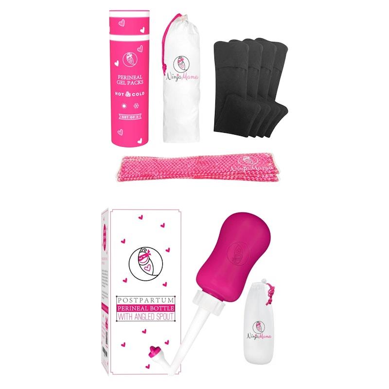 Load image into Gallery viewer, Ninja Mama Peri Bottle and Perineal Ice/Heat Pack Bundle
