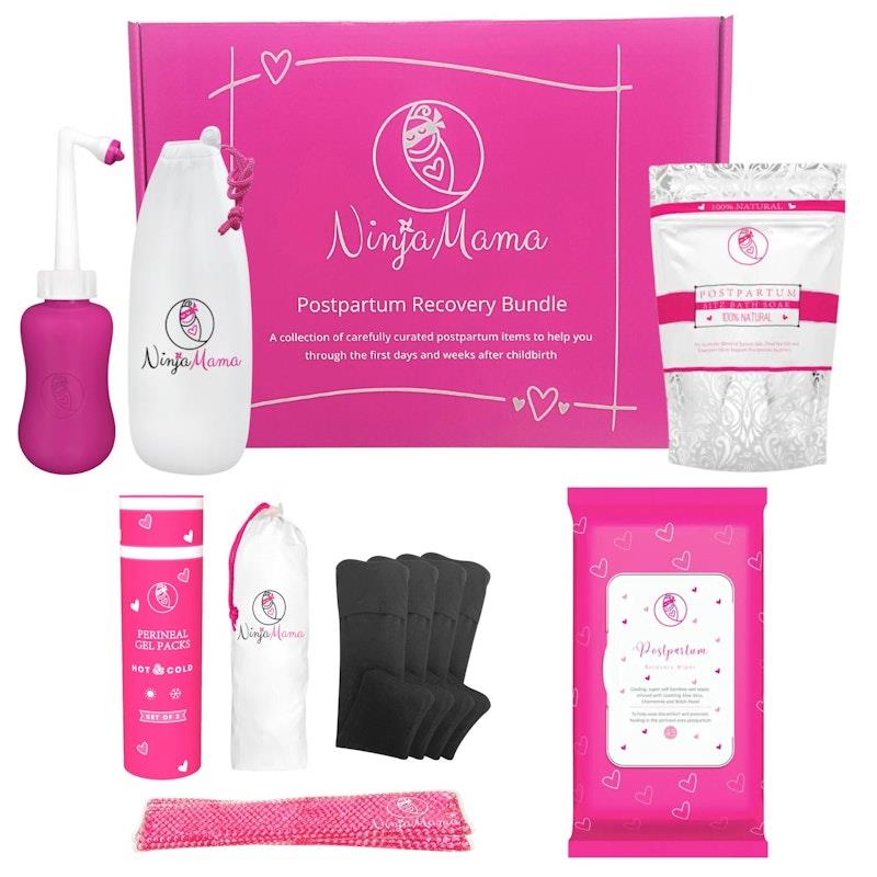 Load image into Gallery viewer, Ninja Mama Peri Care Bundle - Perineal Ice Pack, Peri Bottle, Sitz Soak and Postpartum Wipes Bundle
