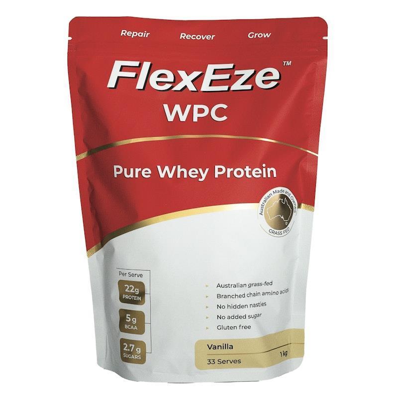 Load image into Gallery viewer, FlexEze Whey Protein Concentrate Vanilla 1kg
