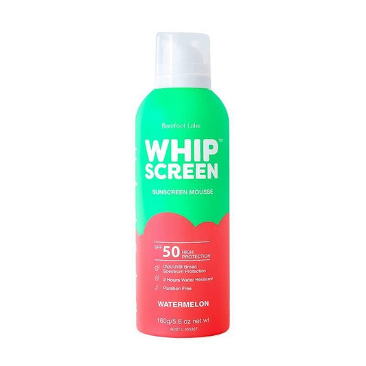 Barefoot Labs WhipScreen SPF50 Sunscreen Mousse - Watermelon Scent 160g