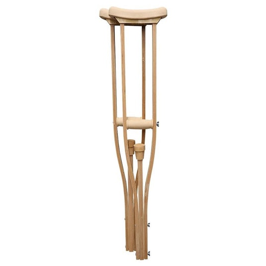 Livingstone Underarm Crutches Medium Wood Adjustable 107-132cm 1Pair