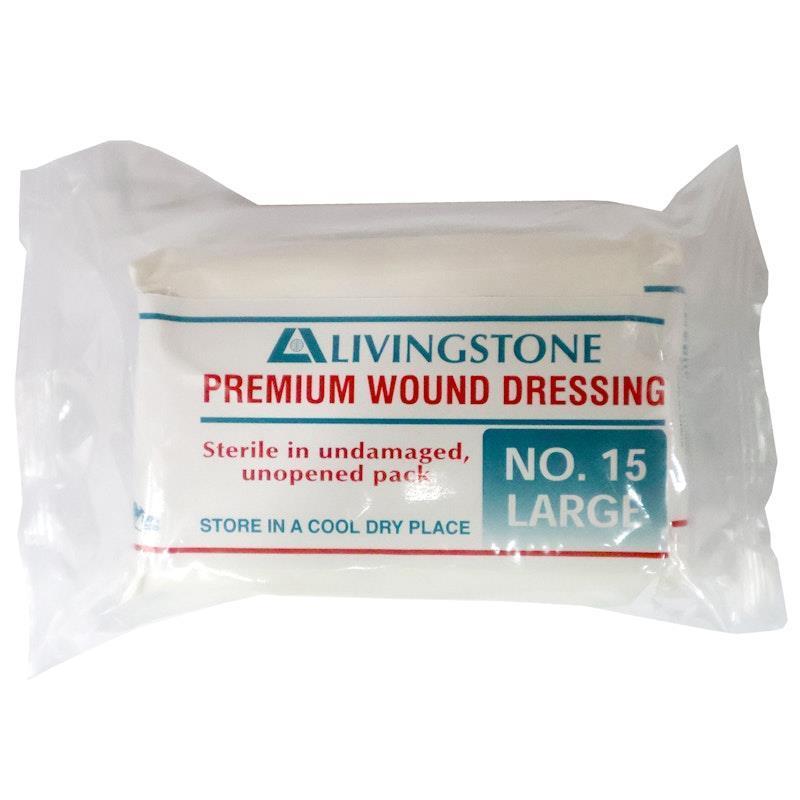 Load image into Gallery viewer, Livingstone Wound Dressing Bandage No.15 Large Pad Sterile 17 x 8cm 12 Pieces/Pack
