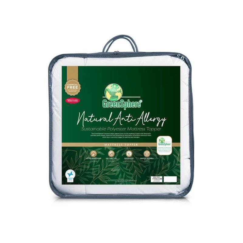 Load image into Gallery viewer, Tontine GreenSphere Natural Anti-Allergy Mattress Topper - King Bed 1pc
