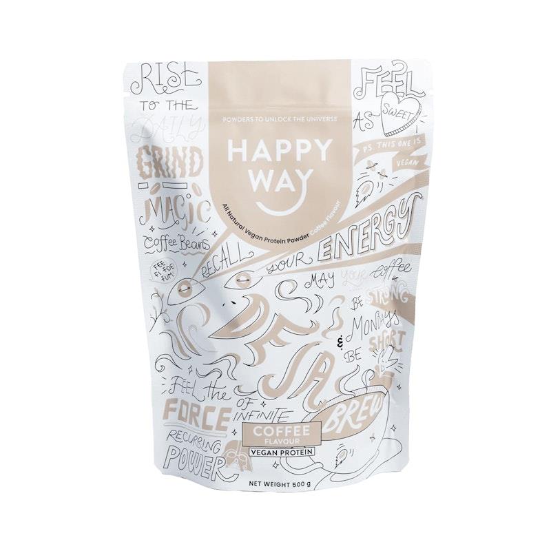 Load image into Gallery viewer, Happy Way Deja Brew Coffee Vegan Protein Powder 500g
