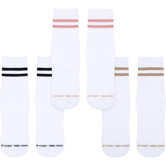 High Heel Jungle Varsity Premium Combed Cotton Full Grip Pilates/ Yoga Socks Multi-colour Bundle