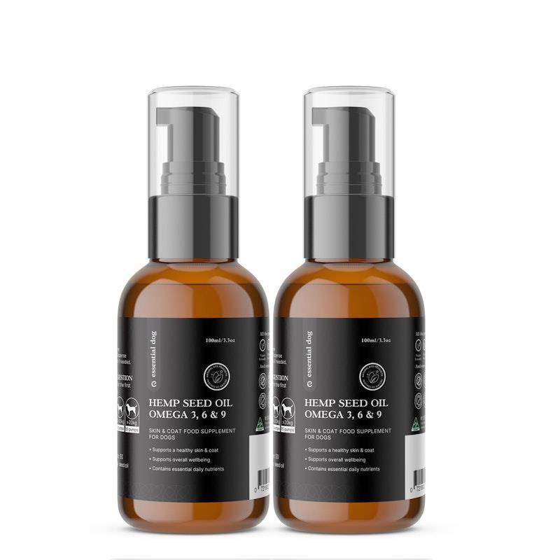 Load image into Gallery viewer, Essential Dog100% Raw Hemp Seed Oil for Dogs 2x100ml

