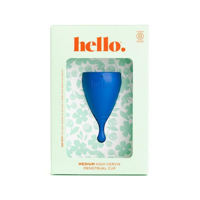 Load image into Gallery viewer, Hello Period High Cervix Cup Bright Blue MED
