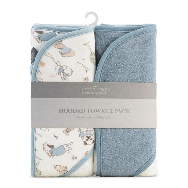 Load image into Gallery viewer, The Little Linen Company Hooded Towel 2Pk Barklife Dog
