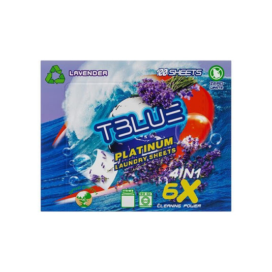 TBLUE Laundry Detergent Sheets Lavender Pack of 100 Sheets