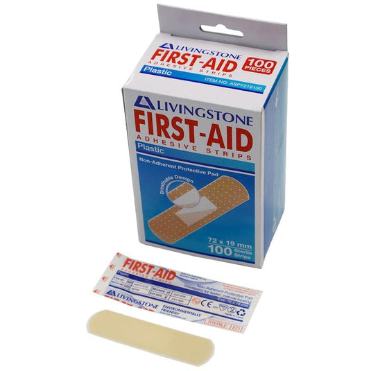Livingstone Superior Adhesive Plastic Strips 100 Pieces