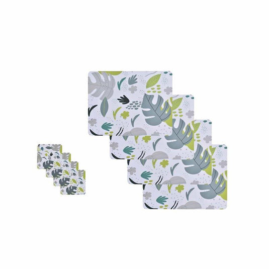 Clevinger MDF Placemats and Coasters Monstera 8 Pieces
