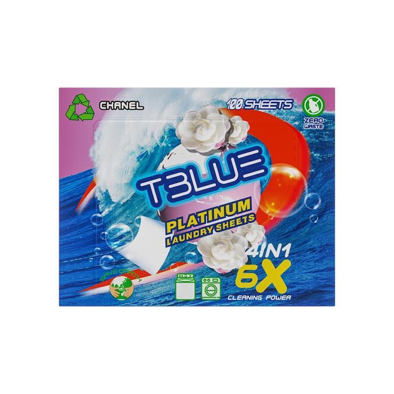 Load image into Gallery viewer, TBLUE Laundry Detergent Sheets Chanel Pack of 100 Sheets
