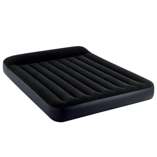 Intex Dura-Beam Classic Inflatable Airbed Mattress w/ Pillow Rest Black Queen