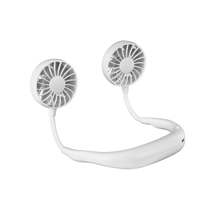 Load image into Gallery viewer, Living Today Sports Rechargeable Neck Fan Portable 3 Speeds USB Charging White
