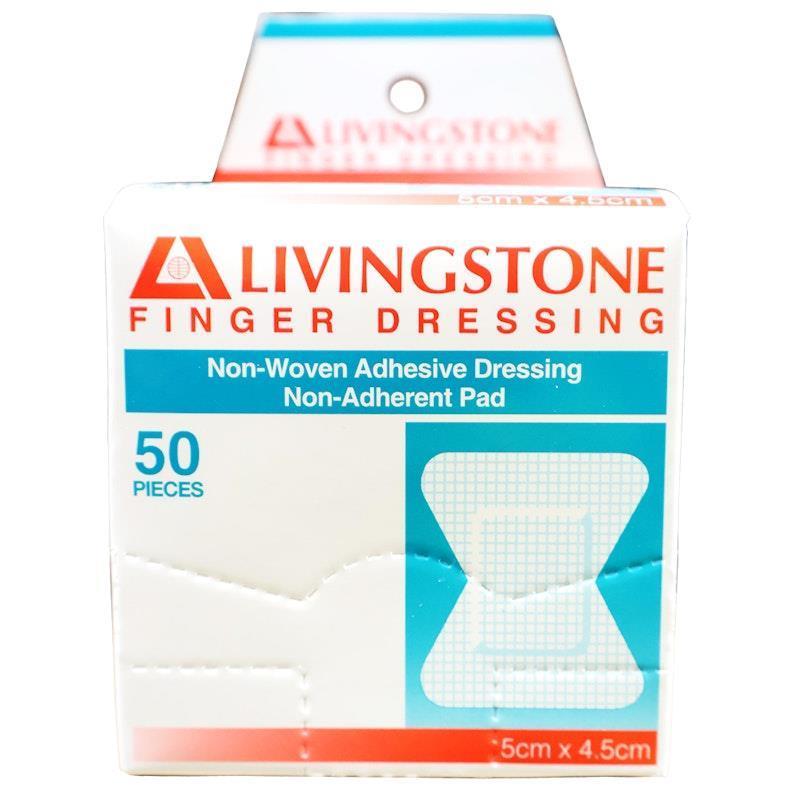 Load image into Gallery viewer, Livingstone Adhesive Joint Knuckle Dressing Non-Adherent Pad Medium 5 x 4.5cm 50 Pieces/Box
