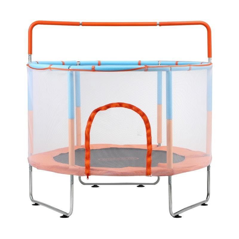 Load image into Gallery viewer, Mazam 60 Inch Kids Trampolines Enclosure Safety Net Horizontal Bar Orange
