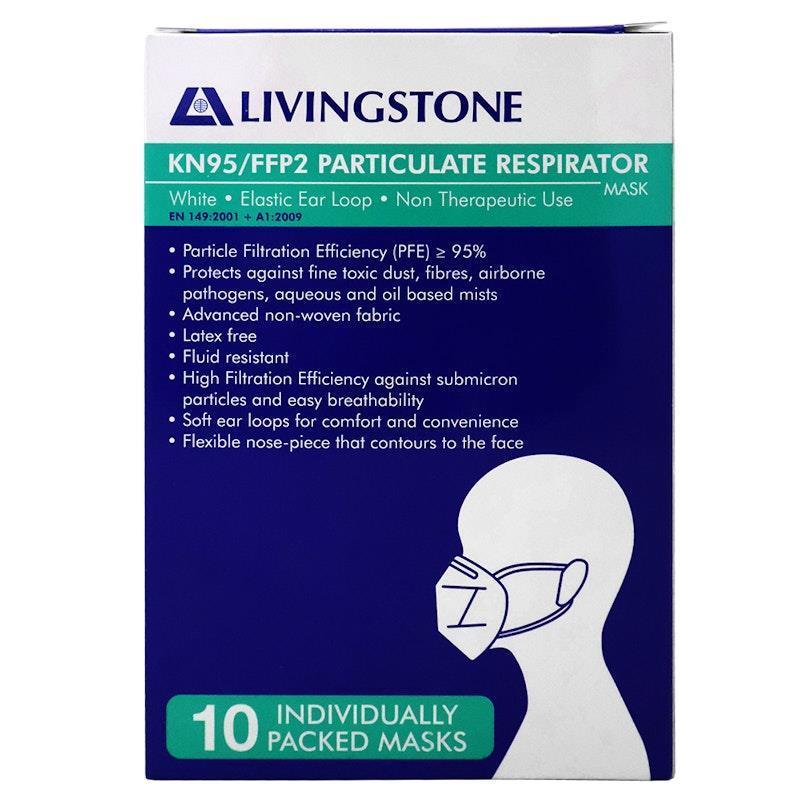 Load image into Gallery viewer, Livingstone KN95 FFP2 Face Mask Respirator Level3 10 Pieces/Box
