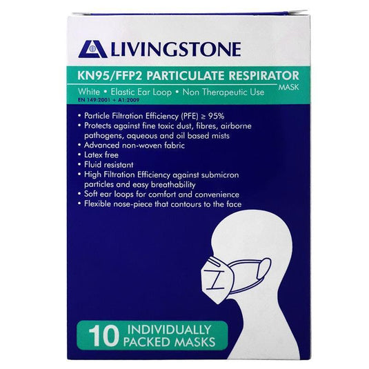 Livingstone KN95 FFP2 Face Mask Respirator Level3 10 Pieces/Box