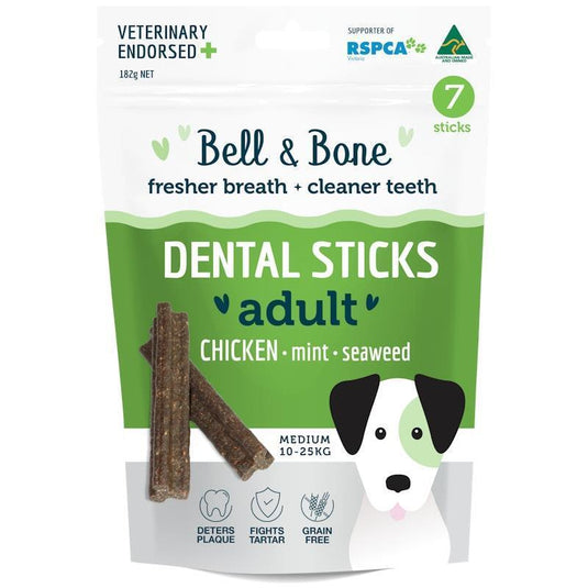 Bell & Bone Chicken, Mint & Seaweed Dental Sticks Medium