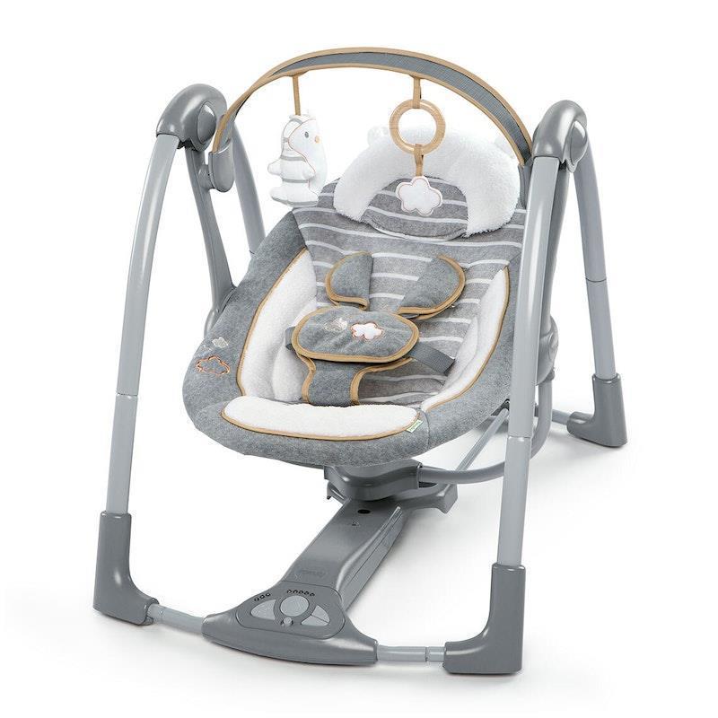 Load image into Gallery viewer, Ingenuity Boutique Collection Swing 'n Go Portable Swing - Bella Teddy 1pc
