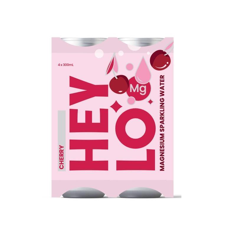 Load image into Gallery viewer, Heylo Magnesium Sparkling Water Cherry 4x300ml
