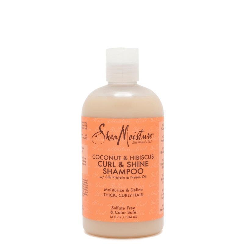 Load image into Gallery viewer, SheaMoisture Coconut &amp; Hibiscus Curl &amp; Shine Shampoo 384ml
