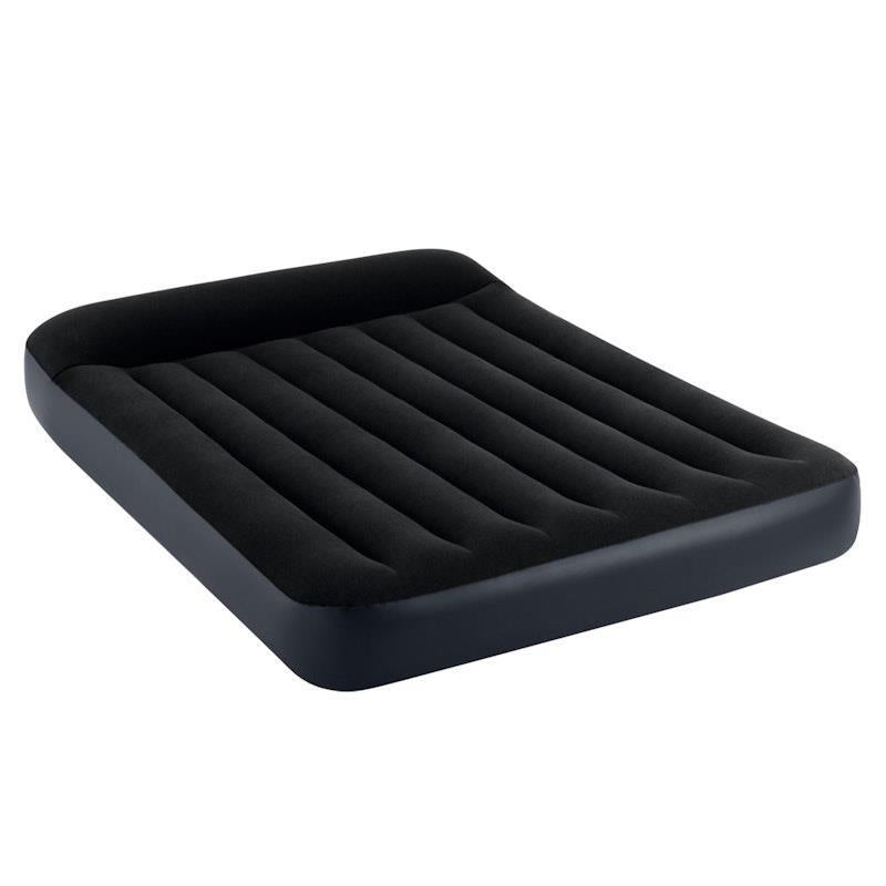 Load image into Gallery viewer, Intex Dura-Beam Classic Inflatable Airbed Mattress w/ Pillow Rest Black Full Double

