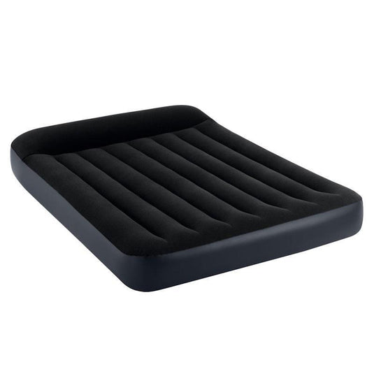 Intex Dura-Beam Classic Inflatable Airbed Mattress w/ Pillow Rest Black Full Double
